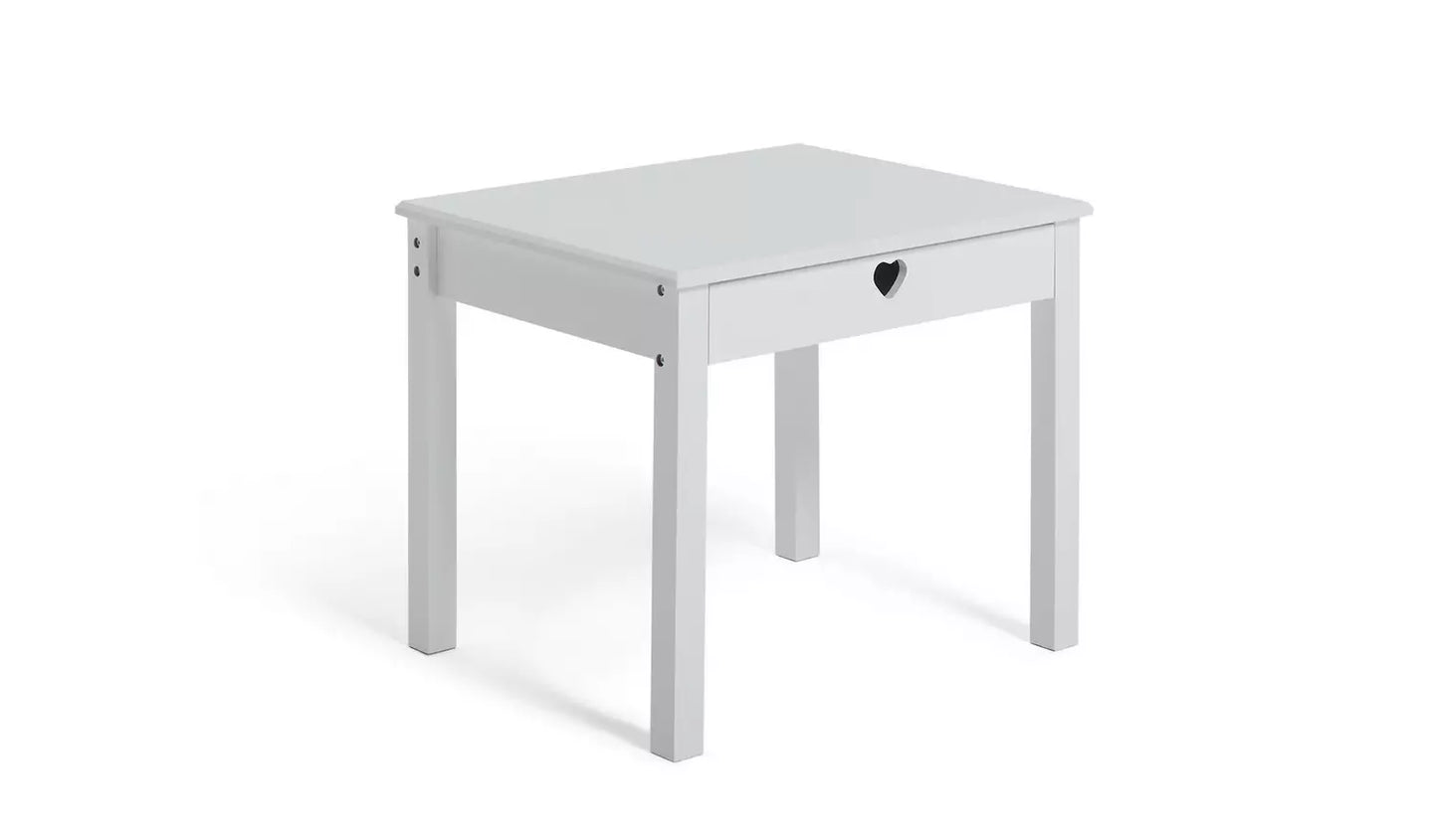 Assembled Mia Kids Table & 2 Chairs - White